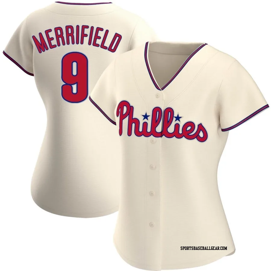 Whit Merrifield Women's Philadelphia Phillies Cream Authentic Alternate Jersey