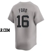 Whitey Ford Men's New York Yankees Gray Limited Away Jersey