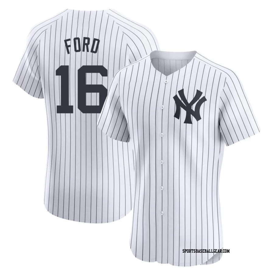 Whitey Ford Men's New York Yankees White Elite Home Jersey