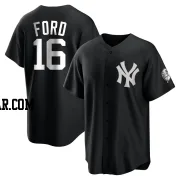 Whitey Ford Youth New York Yankees Black/White Replica Jersey