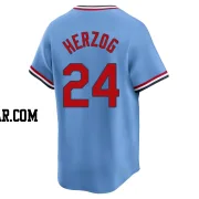 Whitey Herzog Men's St. Louis Cardinals Light Blue Limited Cooperstown Collection Jersey