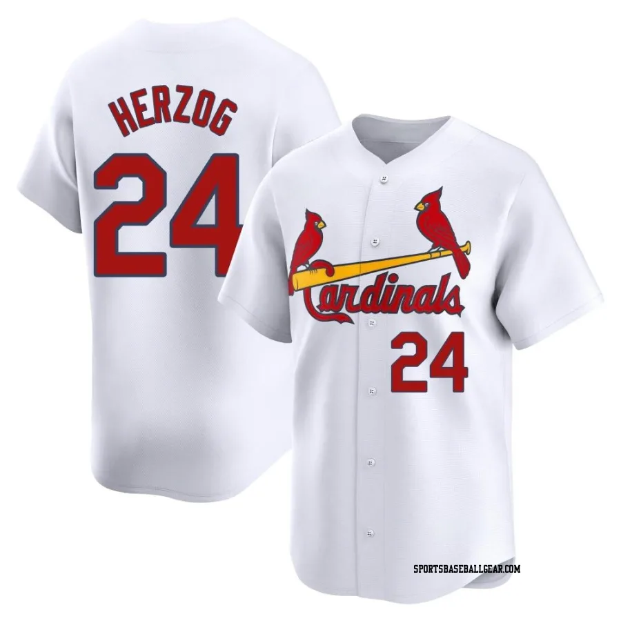 Whitey Herzog Youth St. Louis Cardinals White Limited Home Jersey