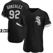 Wikelman Gonzalez Men's Chicago White Sox Black Authentic Alternate Jersey