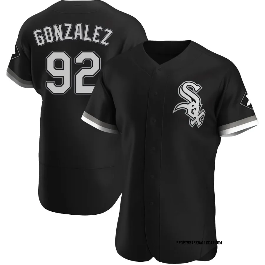 Wikelman Gonzalez Men's Chicago White Sox Black Authentic Alternate Jersey