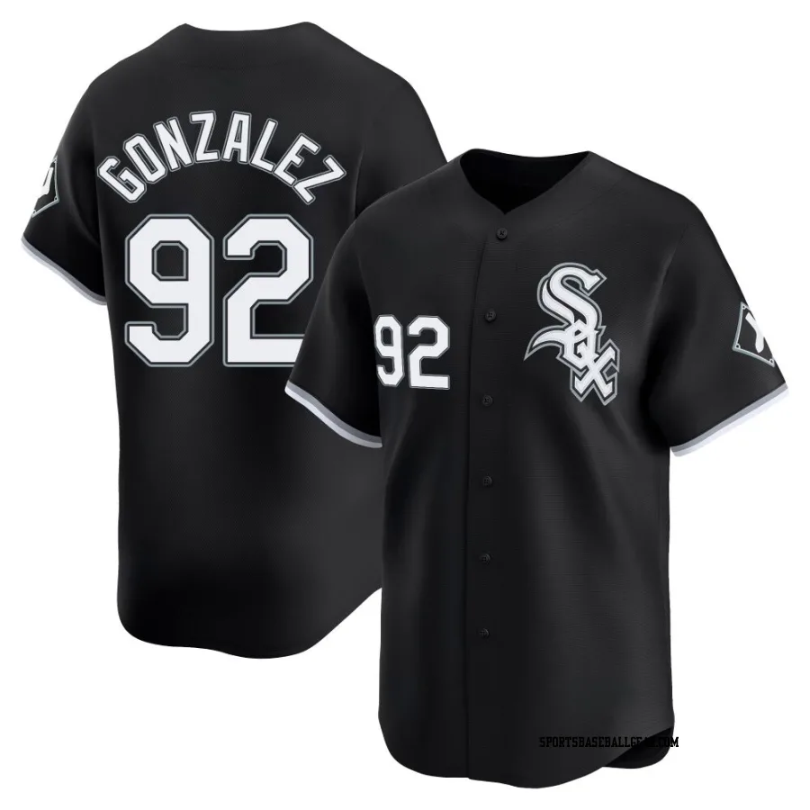 Wikelman Gonzalez Men's Chicago White Sox Black Limited Alternate Jersey