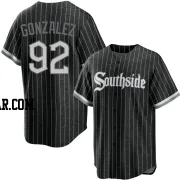 Wikelman Gonzalez Men's Chicago White Sox Black Replica 2021 City Connect Jersey