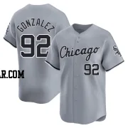 Wikelman Gonzalez Men's Chicago White Sox Gray Limited Road Jersey