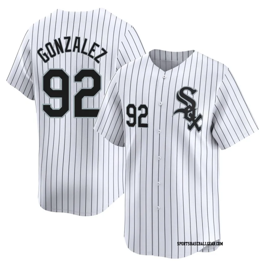 Wikelman Gonzalez Men's Chicago White Sox White Limited Home Jersey