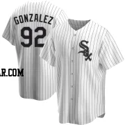 Wikelman Gonzalez Men's Chicago White Sox White Replica Home Jersey