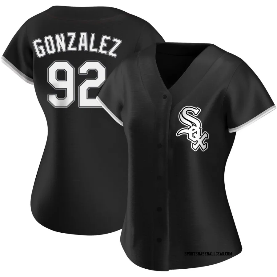 Wikelman Gonzalez Women's Chicago White Sox Black Authentic Alternate Jersey