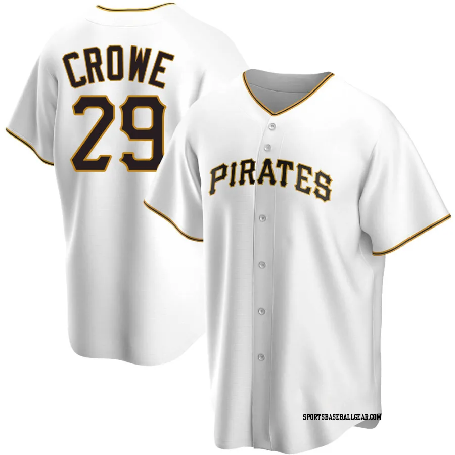 Wil Crowe Men's Pittsburgh Pirates White Replica Home Jersey