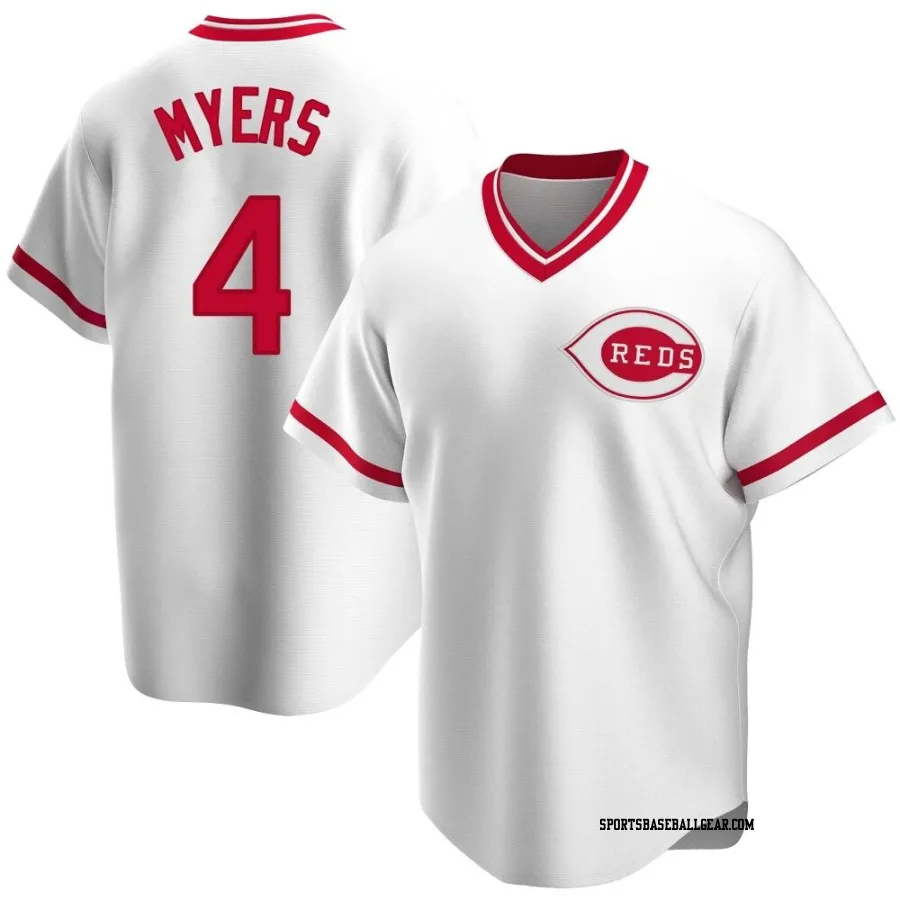 Wil Myers Men's Cincinnati Reds White Replica Home Cooperstown Collection Jersey