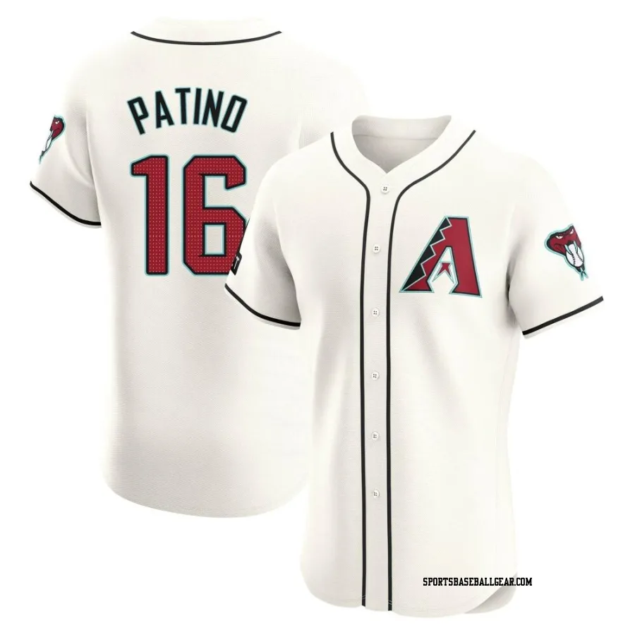 Wilderd Patino Men's Arizona Diamondbacks Cream Elite Home Patch Jersey