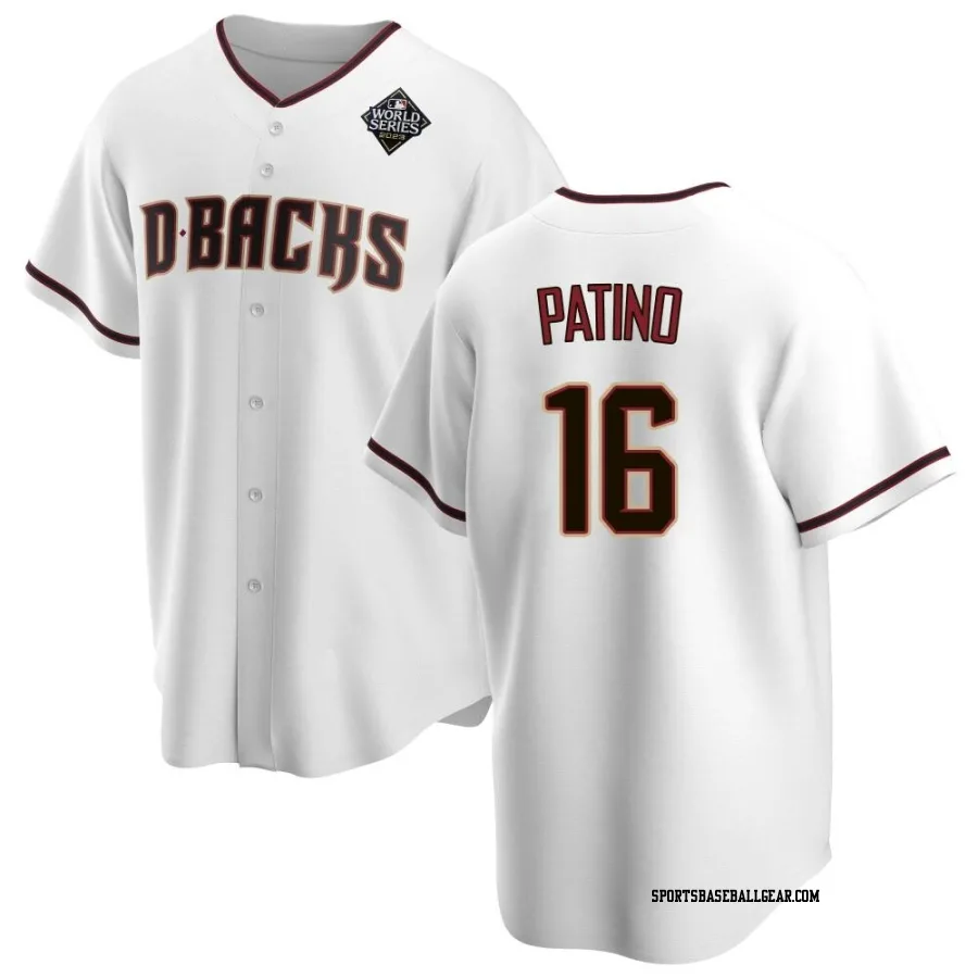 Wilderd Patino Youth Arizona Diamondbacks White Replica Home 2023 World Series Jersey