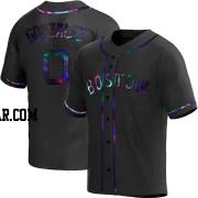 Wilkelman Gonzalez Men's Boston Red Sox Black Holographic Replica Alternate Jersey