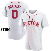 Wilkelman Gonzalez Men's Boston Red Sox White Authentic 2021 Patriots' Day Jersey