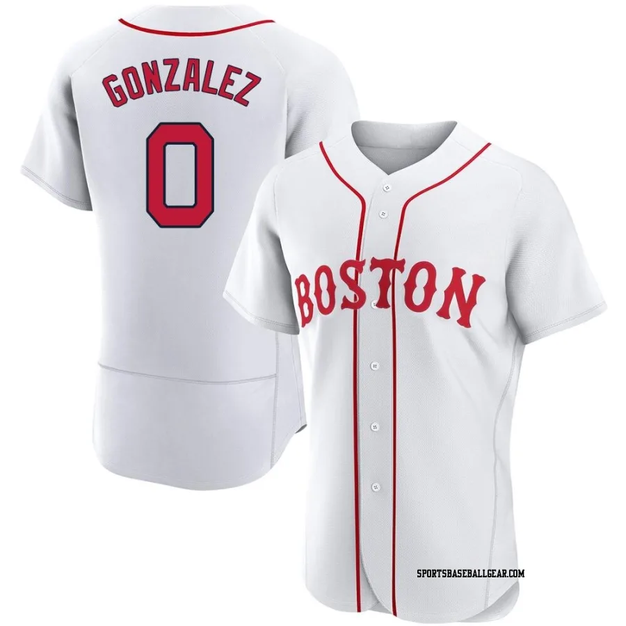 Wilkelman Gonzalez Men's Boston Red Sox White Authentic 2021 Patriots' Day Jersey