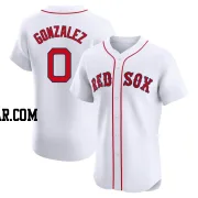 Wilkelman Gonzalez Men's Boston Red Sox White Elite Home Jersey