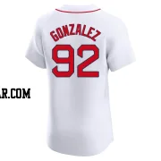 Wilkelman Gonzalez Men's Boston Red Sox White Elite Home Jersey