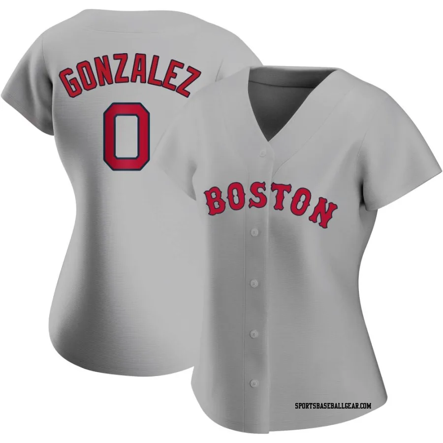 Wilkelman Gonzalez Women's Boston Red Sox Gray Authentic Road Jersey