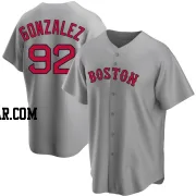 Wilkelman Gonzalez Youth Boston Red Sox Gray Replica Road Jersey