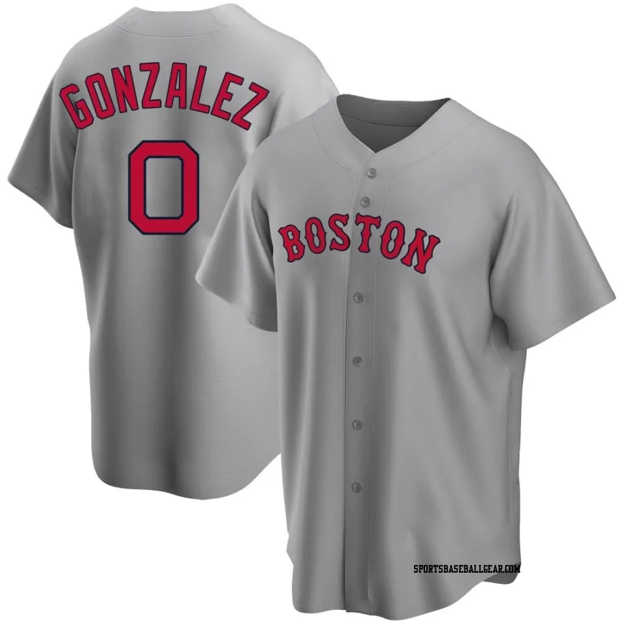 Wilkelman Gonzalez Youth Boston Red Sox Gray Replica Road Jersey