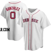 Wilkelman Gonzalez Youth Boston Red Sox White Replica Home Jersey