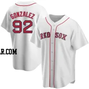 Wilkelman Gonzalez Youth Boston Red Sox White Replica Home Jersey