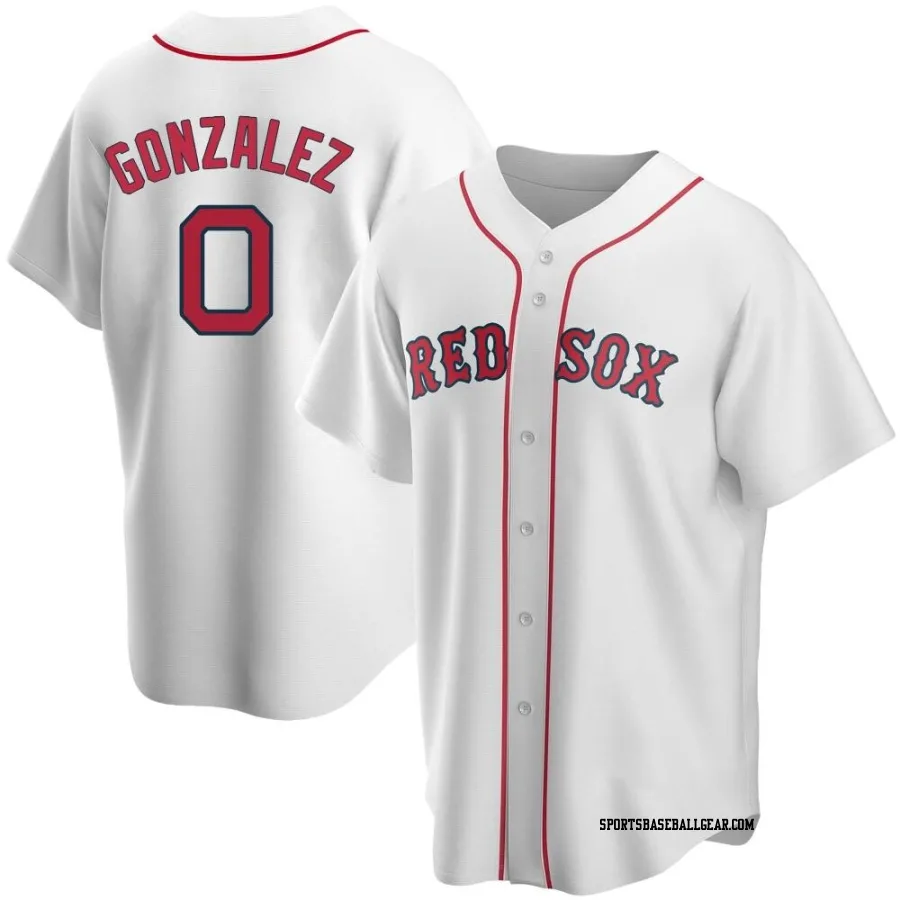 Wilkelman Gonzalez Youth Boston Red Sox White Replica Home Jersey