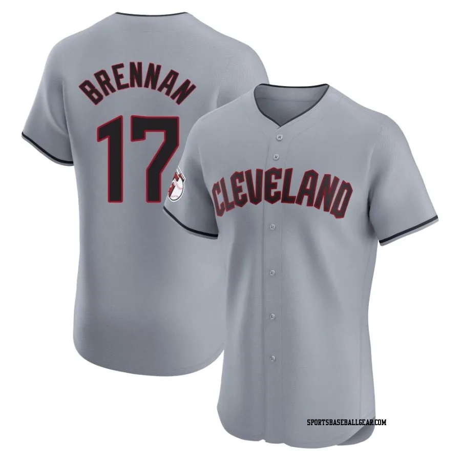 Will Brennan Men's Cleveland Guardians Gray Elite Road Jersey