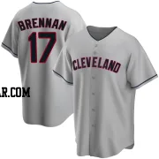 Will Brennan Men's Cleveland Guardians Gray Replica Road Jersey