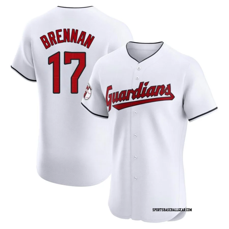 Will Brennan Men's Cleveland Guardians White Elite Home Jersey