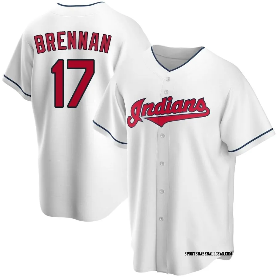 Will Brennan Men's Cleveland Guardians White Replica Home Jersey