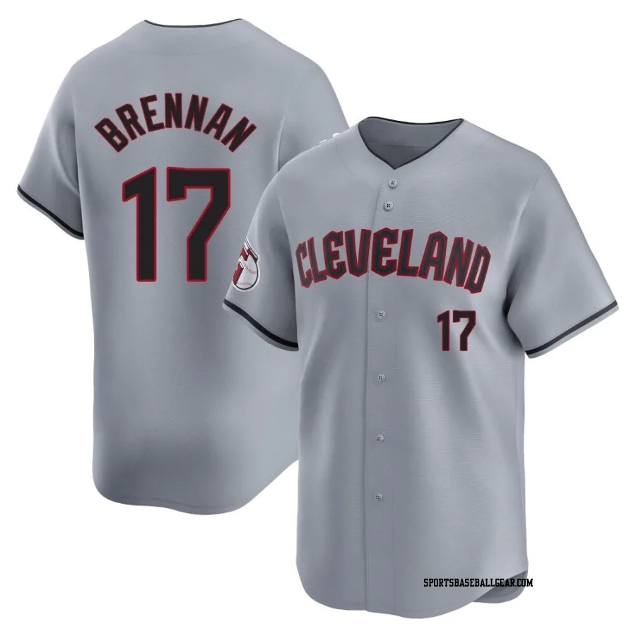 Will Brennan Youth Cleveland Guardians Gray Limited Road Jersey