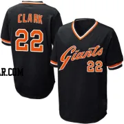 Will Clark Men's San Francisco Giants Black Authentic Throwback Jersey