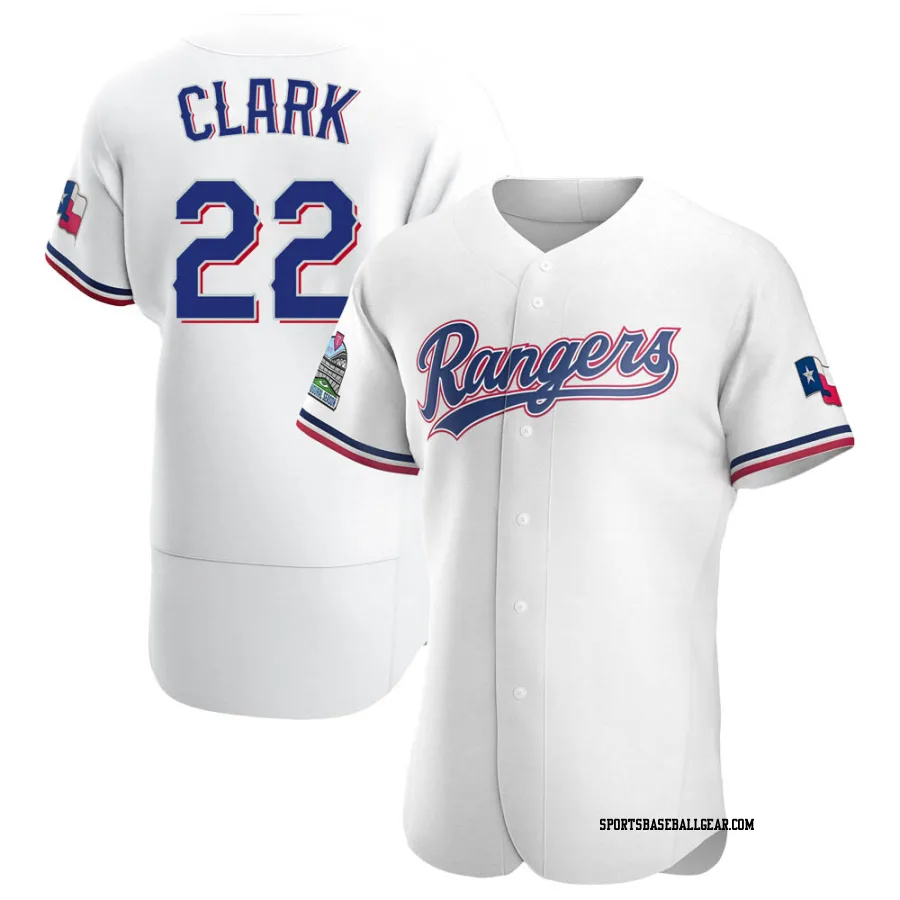 Will Clark Men's Texas Rangers White Authentic Home Jersey