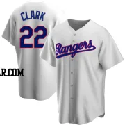 Will Clark Men's Texas Rangers White Replica Home Cooperstown Collection Jersey