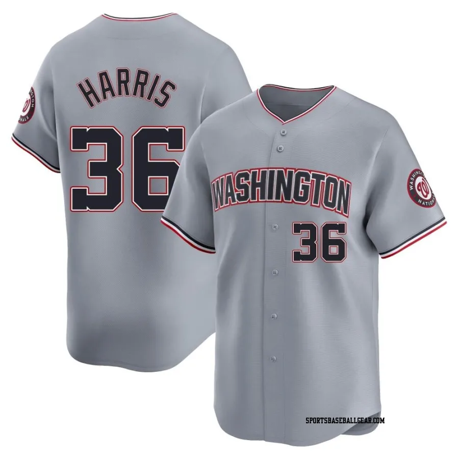 Will Harris Men's Washington Nationals Gray Limited Road Jersey