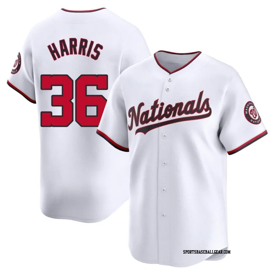 Will Harris Youth Washington Nationals White Limited Home Jersey