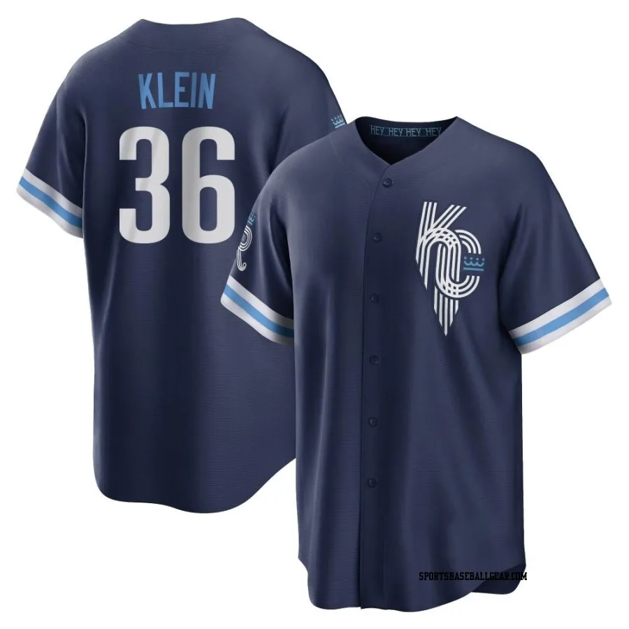 Will Klein Men's Kansas City Royals Navy Replica 2022 City Connect Jersey