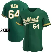 Will Klein Men's Oakland Athletics Green Authentic Kelly Alternate Jersey