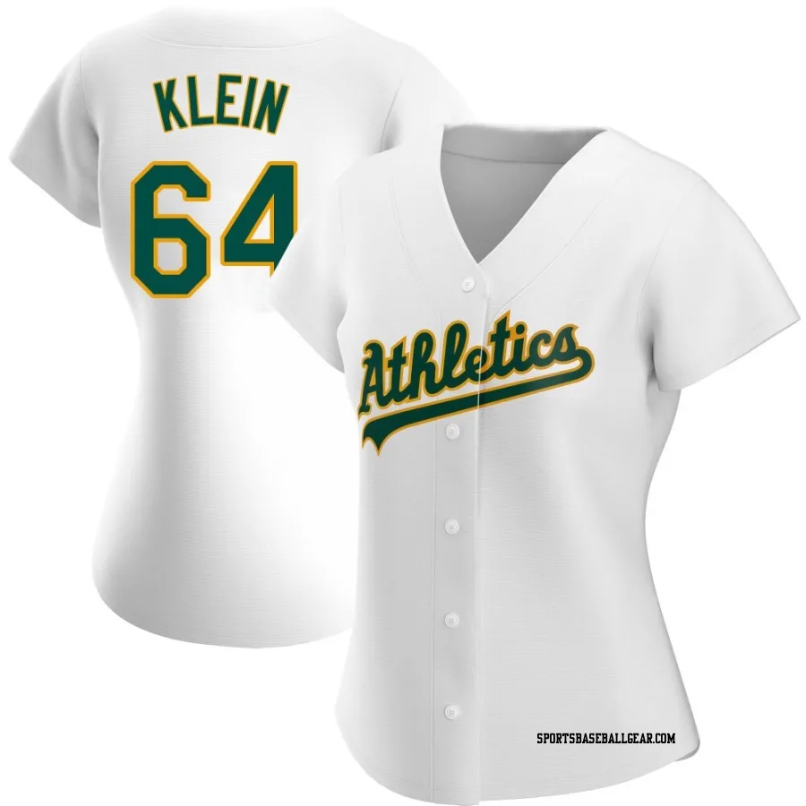 Will Klein Women's Oakland Athletics White Replica Home Jersey