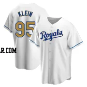 Will Klein Youth Kansas City Royals Gold Replica White Home Jersey