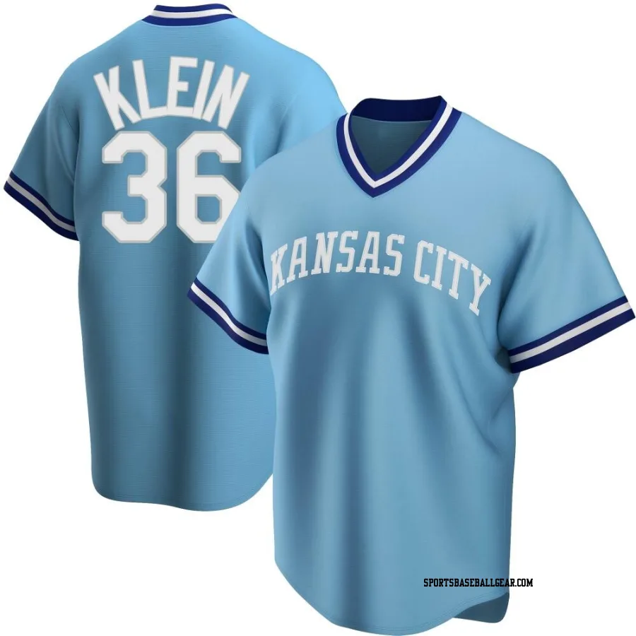 Will Klein Youth Kansas City Royals Light Blue Replica Road Cooperstown Collection Jersey