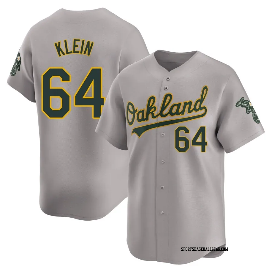 Will Klein Youth Oakland Athletics Gray Limited Away Jersey