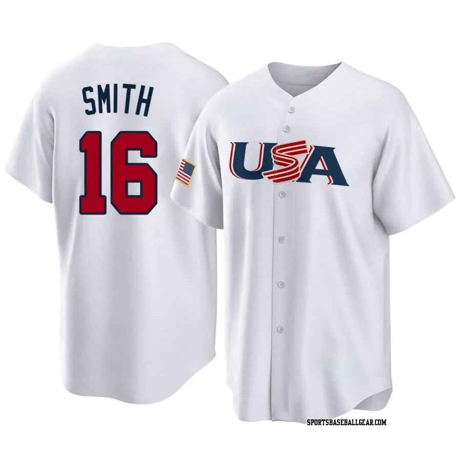 Will Smith Men's Los Angeles Dodgers White Replica USA Baseball 2023 World Baseball Classic Jersey