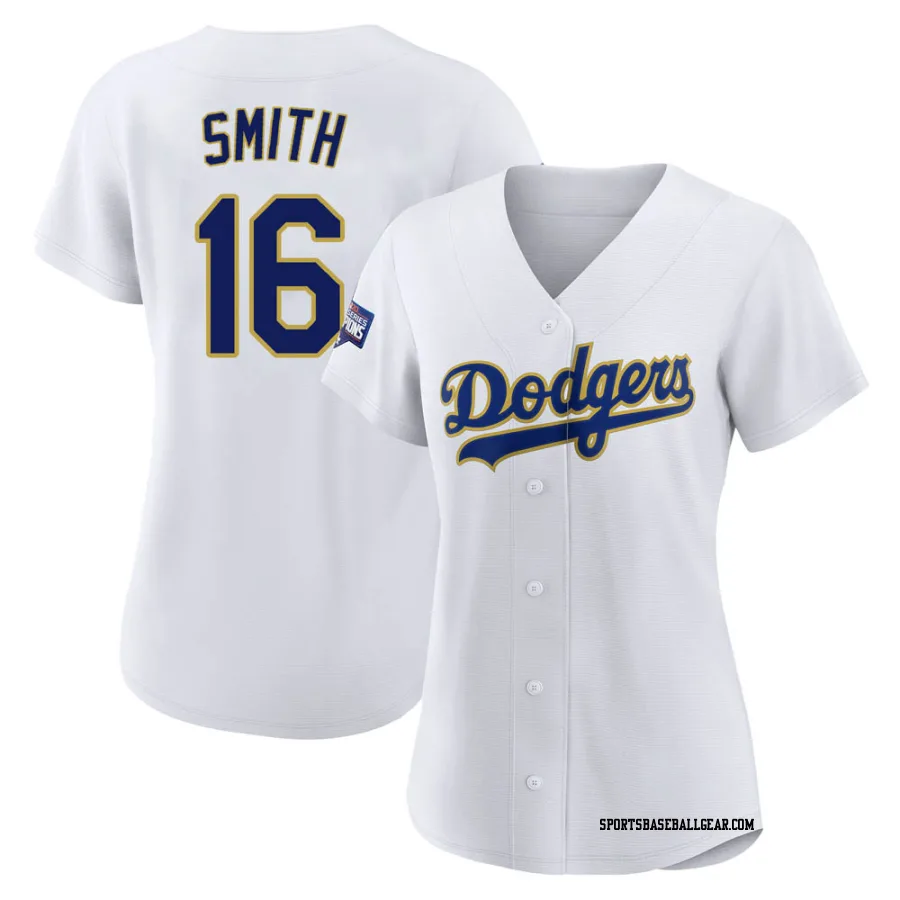 Will Smith Women's Los Angeles Dodgers White/Gold Authentic 2021 Gold Program Player Jersey