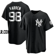 Will Warren Men's New York Yankees Black/White Replica Jersey