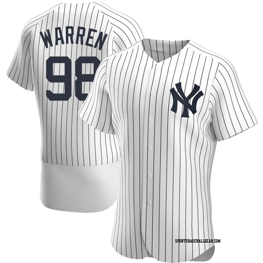 Will Warren Men's New York Yankees White Authentic Home Jersey