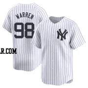 Will Warren Men's New York Yankees White Limited Yankee Home Jersey